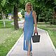 Платье-сарафан Лапша. Платья. Трикотаж ручной работы Ольги Дубской. Ярмарка Мастеров.  Фото №5