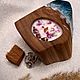 Свеча в деревянном подсвечнике ручной работы. Свечи. Fairy-flame. Ярмарка Мастеров.  Фото №4