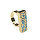 Turquoise ring, large ring, blue ring with a large stone. Rings. Irina Moro. Online shopping on My Livemaster.  Фото №2