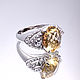 Заказать Кольцо с камнями: Цитрин 4.2 ct. и бесцветный Циркон. Зов Камня - магазин украшений. Ярмарка Мастеров. . Кольца Фото №3