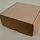 Подарочная коробка 24x24x10 см, бурый микрогофрокартон. Коробки. Master-Pack. Интернет-магазин Ярмарка Мастеров.  Фото №2
