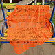 Children's orange knitted blanket. Baby blankets. NLadoga. My Livemaster. Фото №6