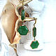 Natural Green Jade Earrings. Earrings. AfricaForever. My Livemaster. Фото №6