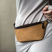 Сумки и аксессуары handmade. Livemaster - original item Waist bag genuine leather handmade. Handmade.